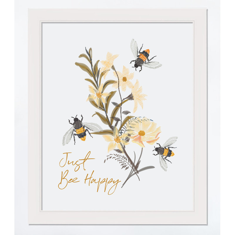 Just Bee Happy - impression encadrée