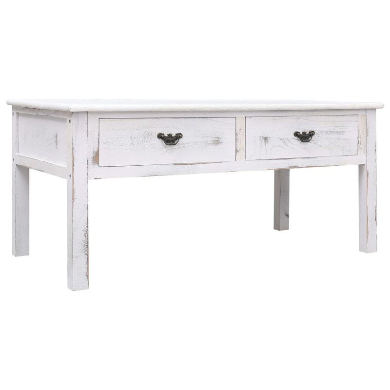 Amira Solid Wood Four Leg Coffee Table with Storage