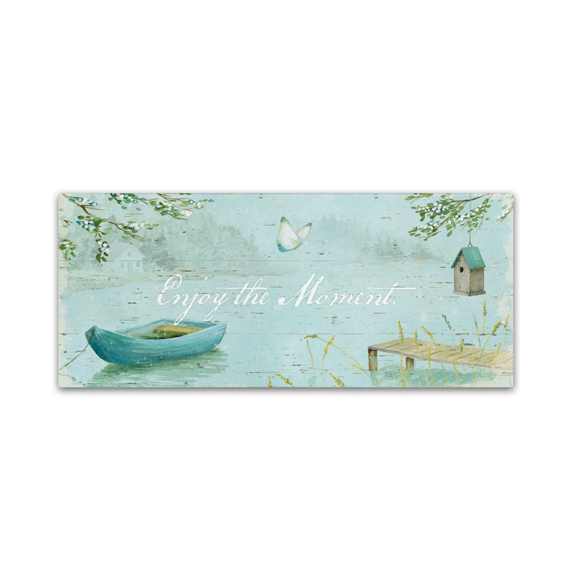 Serene Moments IV Blue Acrylic Framed Floral Canvas Art