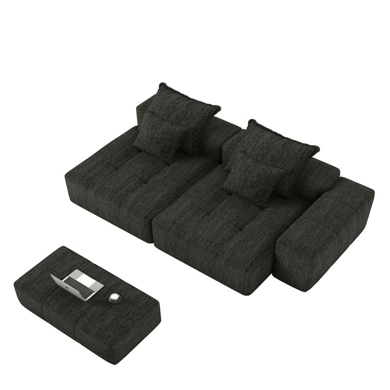 Canapé modulaire surdimensionné Modern, Noir