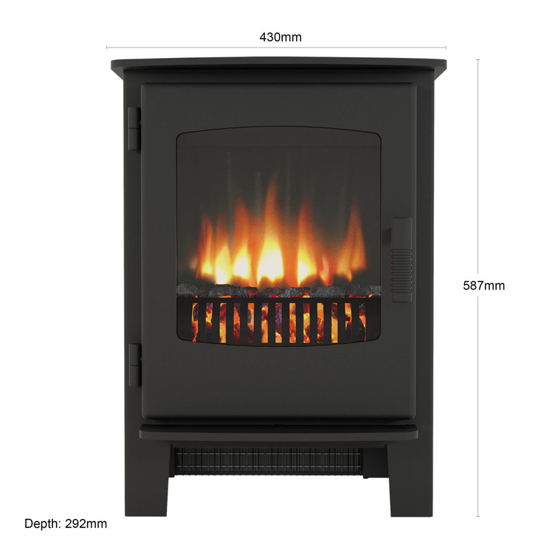 Desire Freestanding Timber Electric Stove, 58.7" H x 43" W x 29.2" D