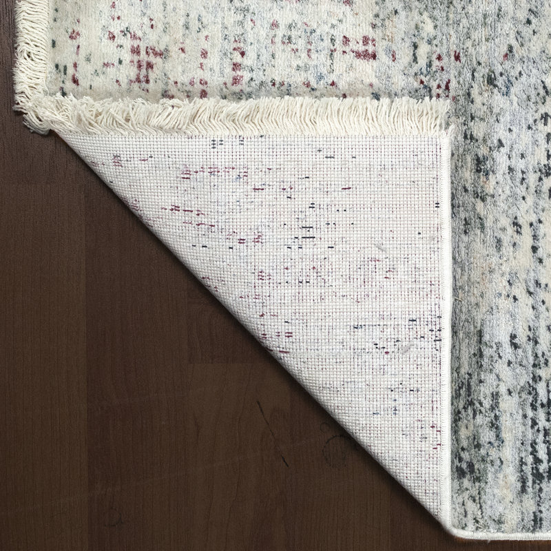 Matsuda Viscose Abstract Indoor Rug, Rectangle 9'2" x 12'10"