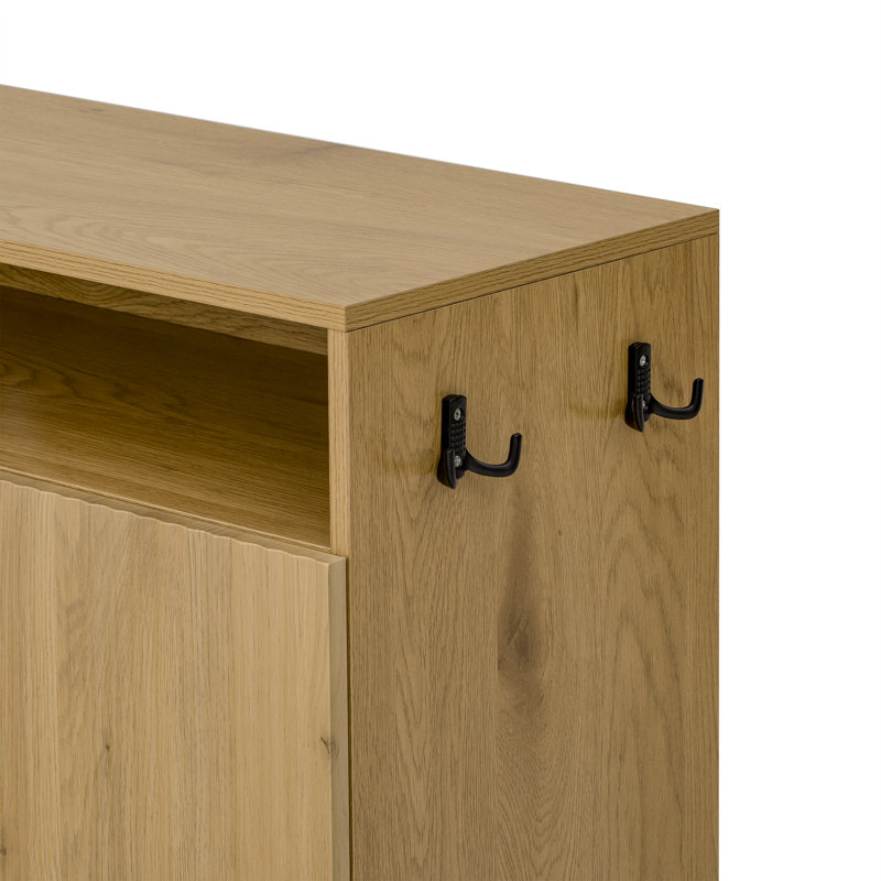 Armoire à chaussures avec banc, portes et tablettes réglables Loverin