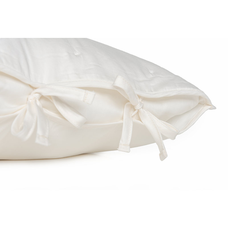 Grace Sham, Euro Quilted Sham, Ivory