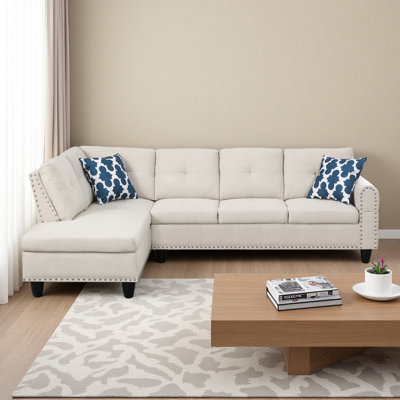 Trimmed L - Shaped Sofa 2Pc