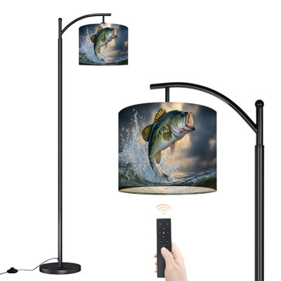 Lampe sur pied à arc avec abat-jour réglable Bass Bass