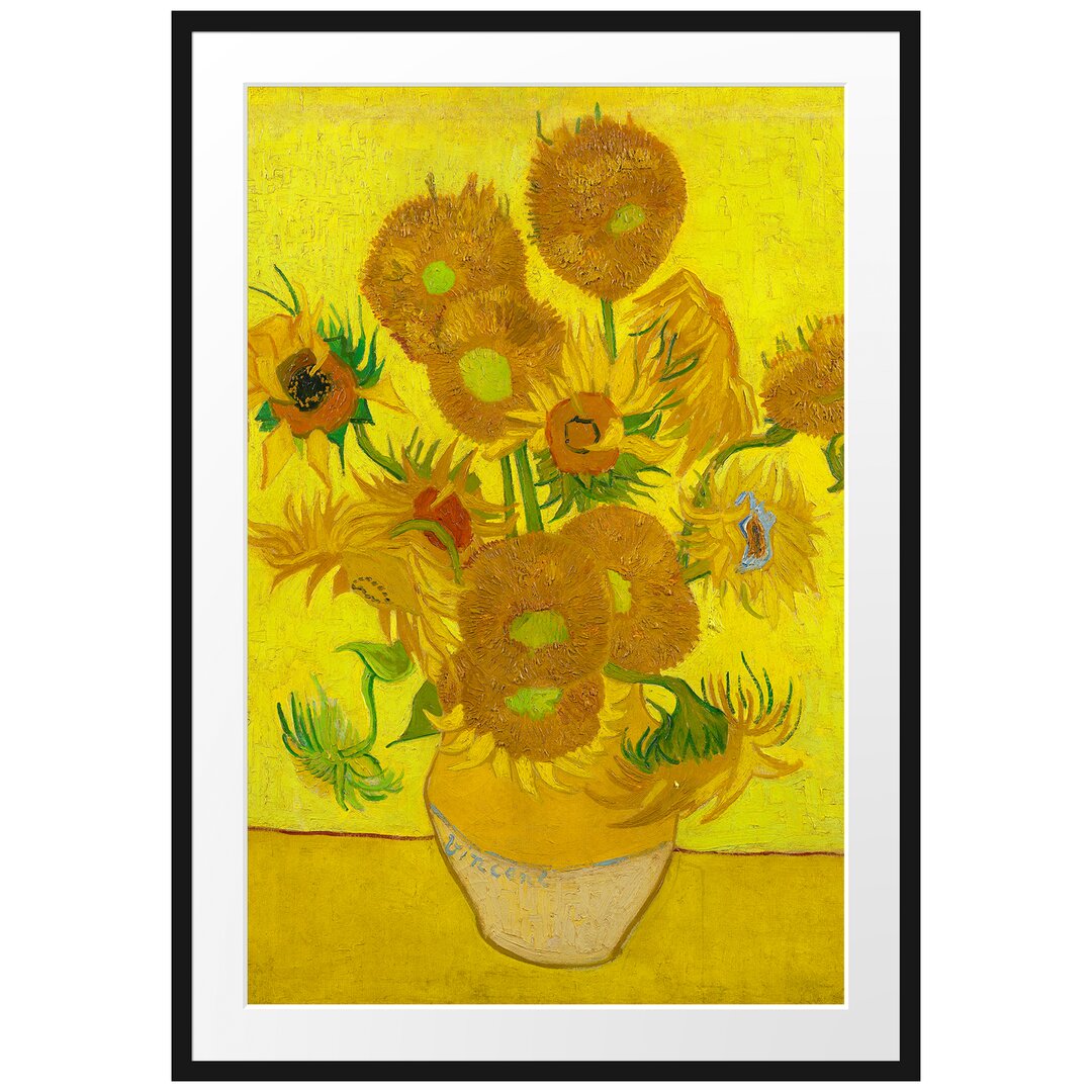 Gerahmter Kunstdruck Sunflowers II von Vincent Van Gogh