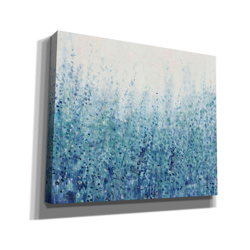 «Misty Blues I» par Tim O'toole, art mural sur toile, H 20 po x l 24 po x P 0,75 po