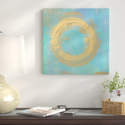 Doré cercles ii, reproduction d’art sur toile tendue