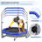 3.8' Foldable Round Fitness Trampoline with Handlebar