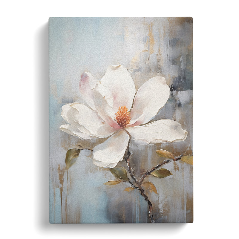 Magnolia Flower Expressionism No.2 - Wrapped Canvas, 76cm H x 50cm W x 3cm D