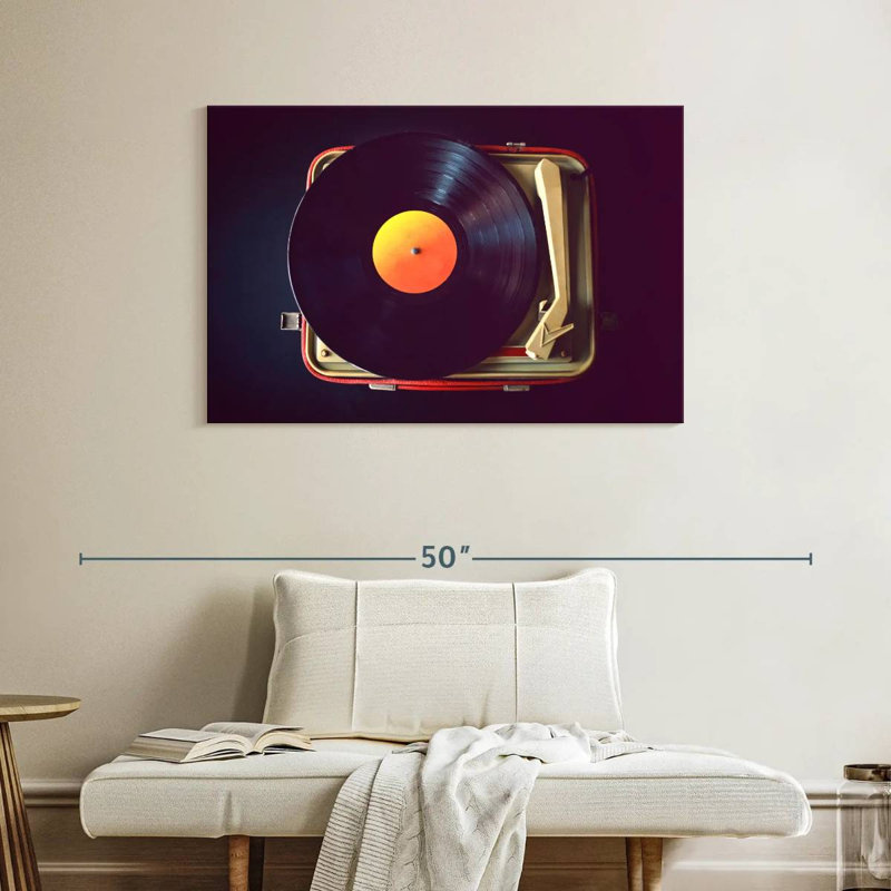 Compact Record Player, 26" H x 39" W