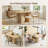 SUNCOZE 70in Dining Table for 4-8, Expandable Dining Leisure Table with Storage Shelves, 1.38" Thick Top, Scratch-Resistant, Natural Wood Finish, Multi-Use for Dining Room Kitchen Office, Wood Finish-1908258951