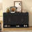 Sideboard With 3 Drawers And 4 Doors, Storage Buffet With Adjustable Shelf And Open Storage Compartments-659356493