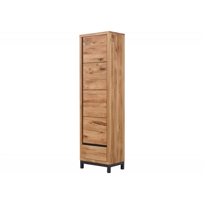 Villanders 1 Door Solid Wood Wardrobe, Natural