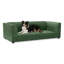 Canapé confortable surdimensionné pour animaux de compagnie de taille moyenne / grande - Conception rectangulaire moderne avec dossier, accoudoirs et coussin moelleux - Vert olive (56,5 po x 26 po x 17 po)-586640077