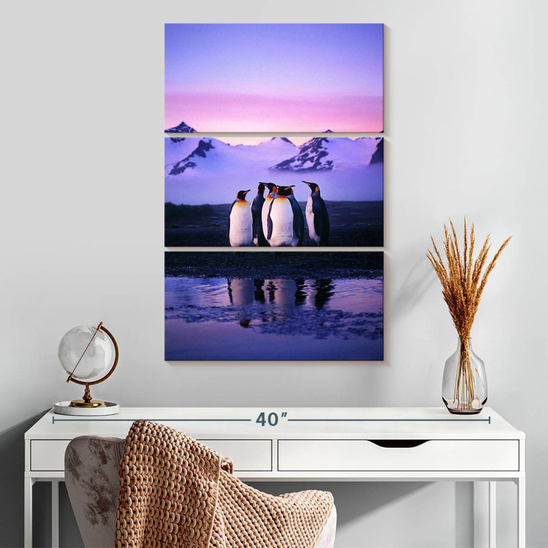 Brampt Huddled Penguins, 32" H x 20" W