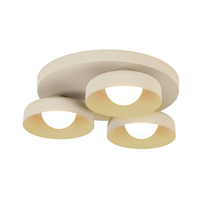 3-Light Nordic Dome LED Flush Mount Ceiling 