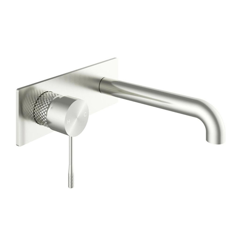  Madrid Wall Mounted Mono Basin Mixer, Nickel