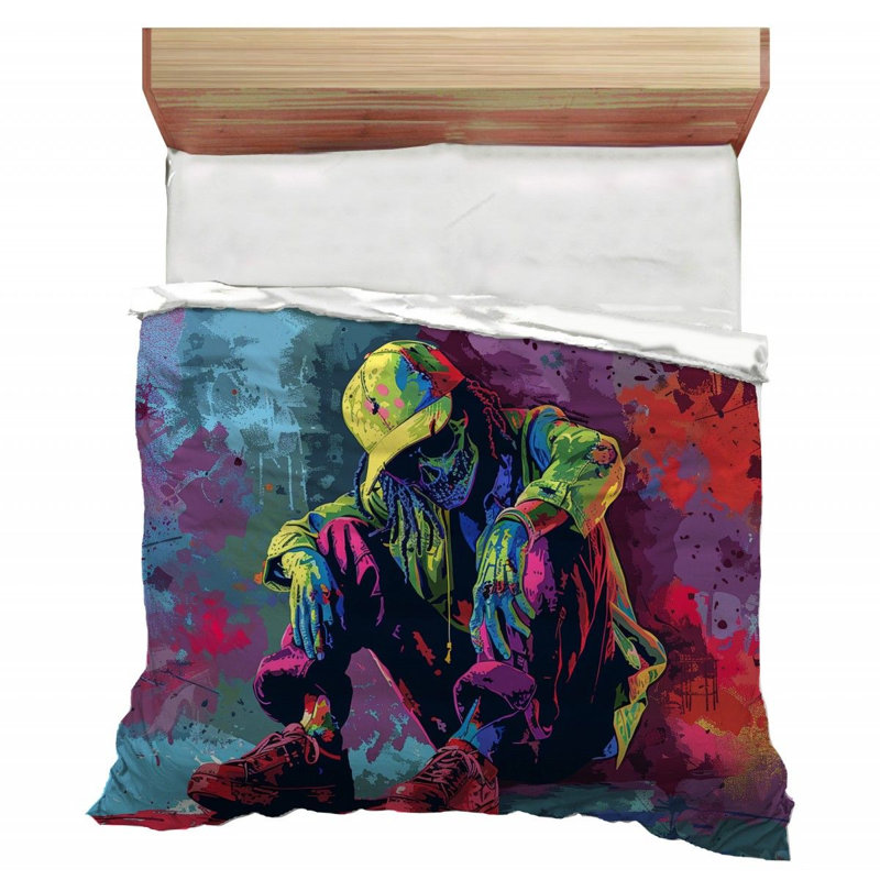 Polyester Machine Printed Duvet Cover, Queen