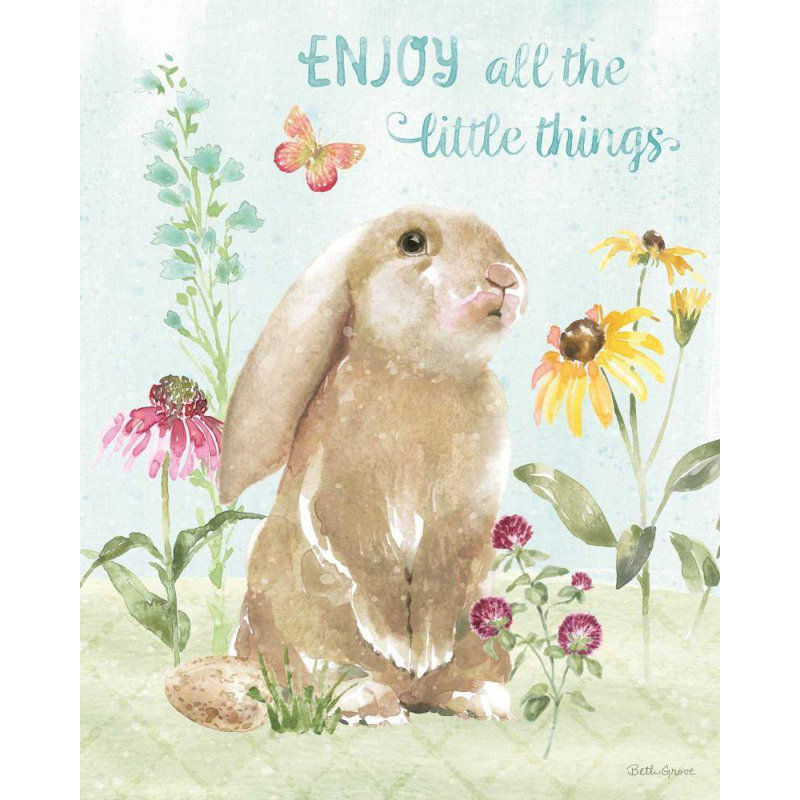 August Grove® Grove, Beth, reproduction d'art sur toile tendue, Sweet Bunies II, H 24 po x l 20 po