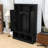 Multi-Functional Hall Tree With Adjustable Shelves, 7 Hooks and Side Cabinets-1535878382