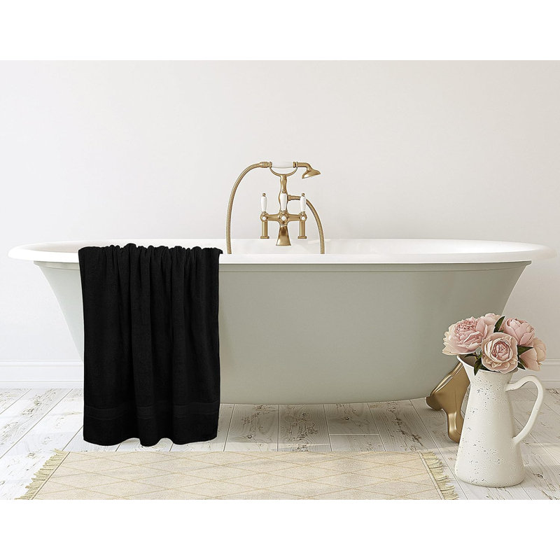 100% Cotton Bath Towel, Black
