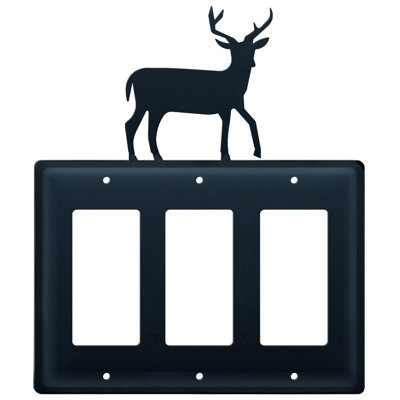 Deer 3-Gang Rocker Wall Plate