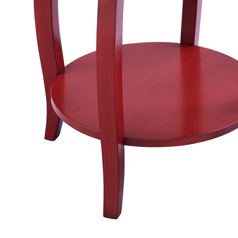 Table de bout avec rangement Everill, Rouge