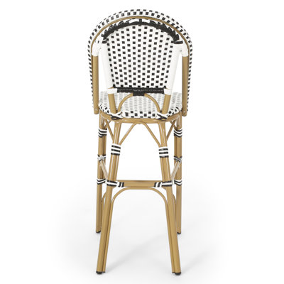Battista Polyethylene (PE) Wicker Outdoor Bar Stool