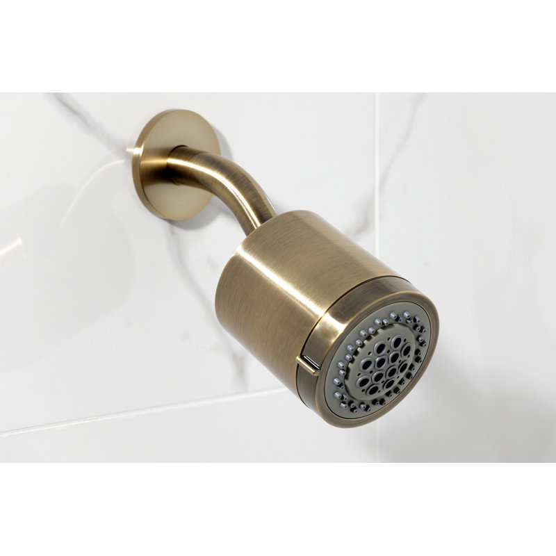 Kingston Brass Synchronous Double-Handle Tub and Shower Faucet, Antique Brass