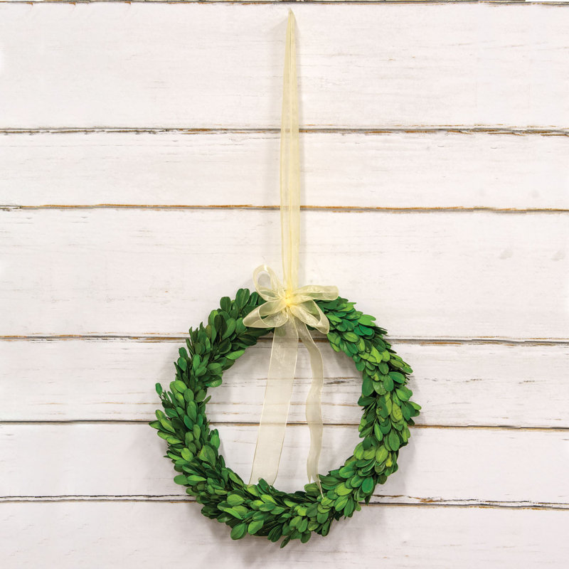 Preserved Boxwood Real Greenery 10'' Wreath