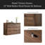 Commode cannelée à 7 tiroirs, commode en bois moderne de 52 po de largeur pour la chambre à coucher, commode à profil incurvé, meuble télé et rangement pour le salon-1441488864
