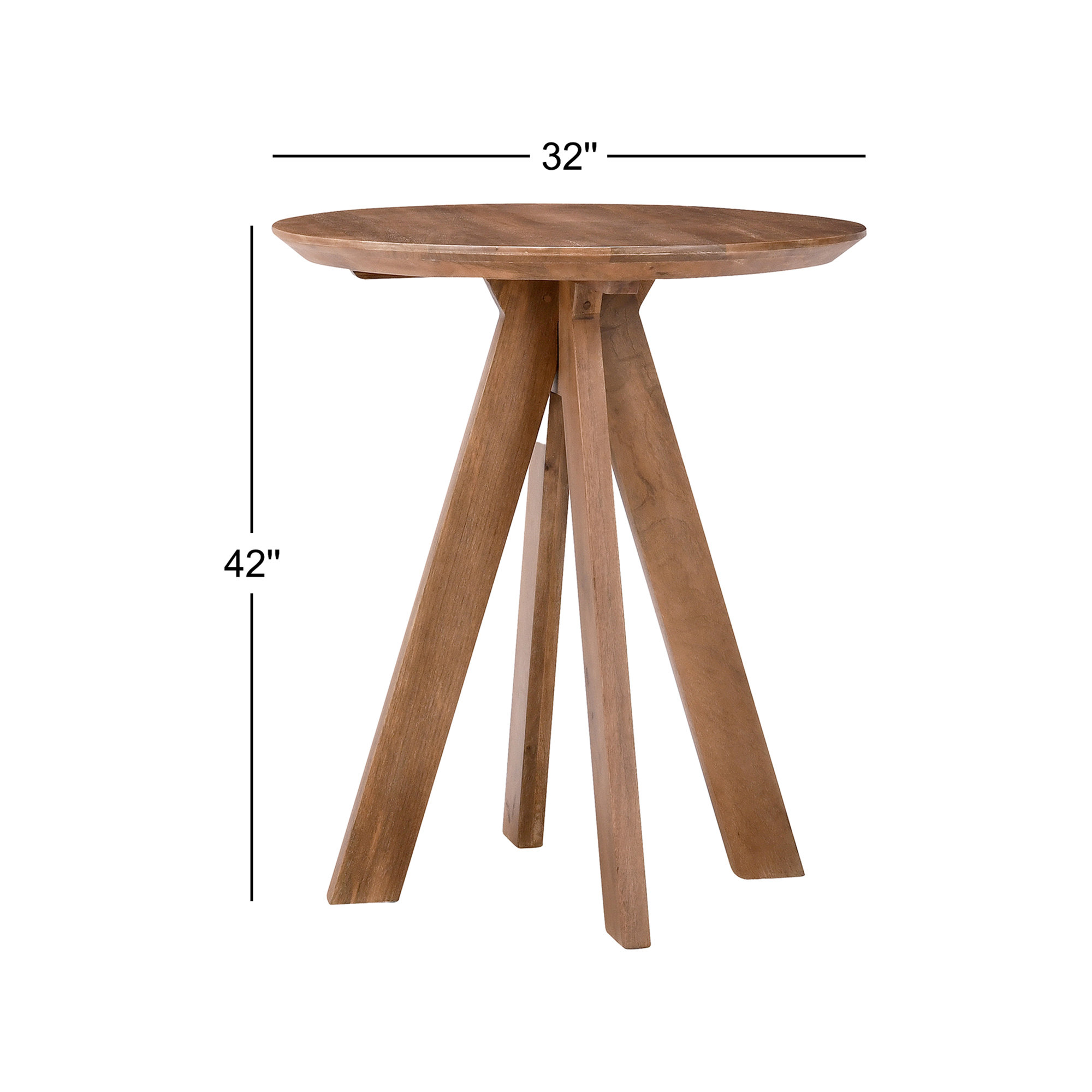 Furley 32 L x 32 W Dining Table, 42", Brown