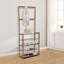 69" 5-Tier Bamboo Hat and Coat Stand Entryway Hallway Shoe Rack-1715540723