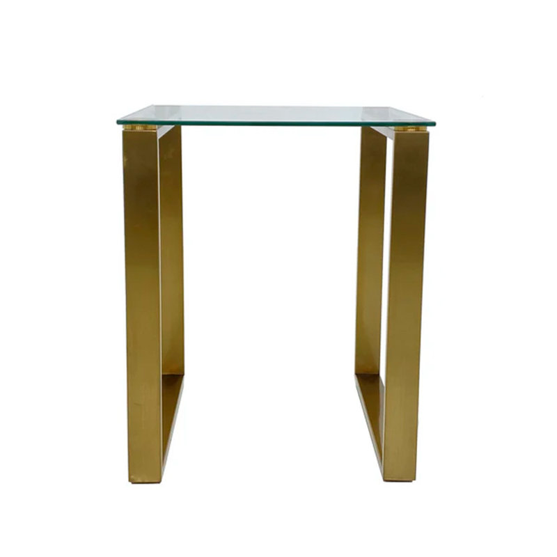 Table de bout en verre Kyia, Gold