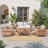 Outdoor 4-piece Rattan Conversation Set With Cushions