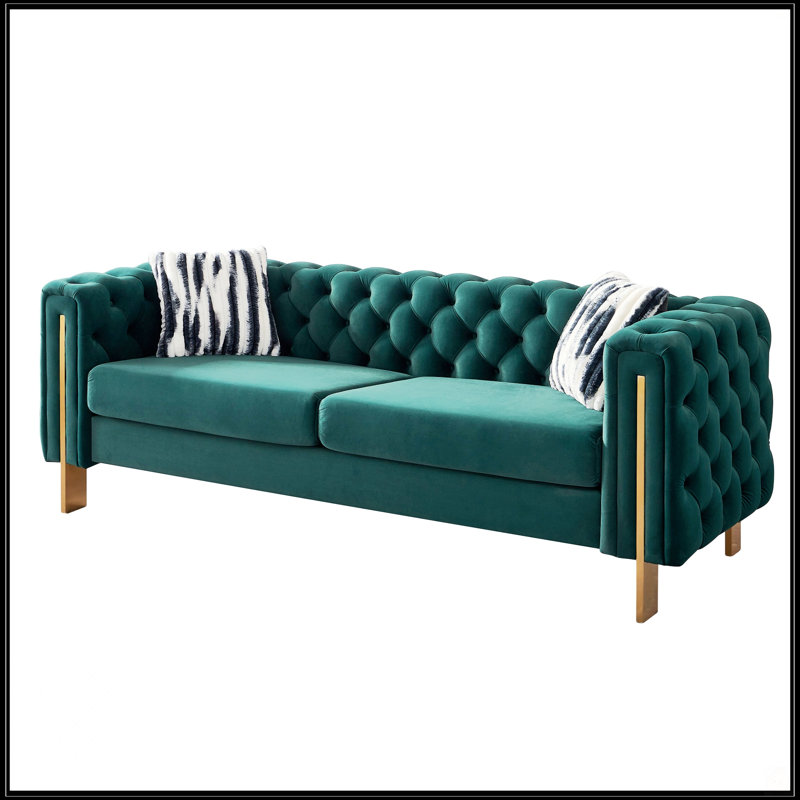 Canapé de salon Chesterfield, Vert