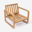 Chaise longue de patio en bois massif avec coussin beige Cyrus - ensemble de 2 -560365760