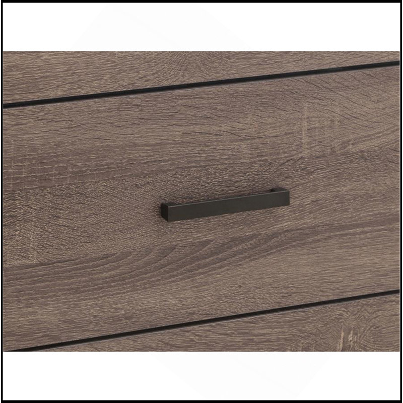 2 Drawers MDF Nightstand In Barrel Oak Finish