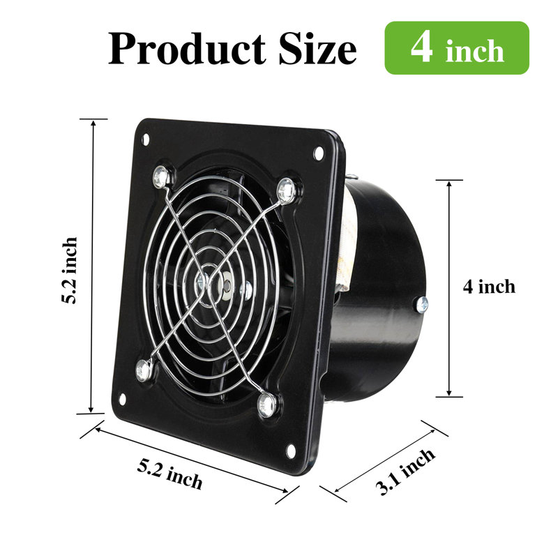 Ventilateur d'extraction 118 CFM, Noir