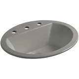 Bryant Vitreous China Oval Drop-In Bathroom Sink with Overflow