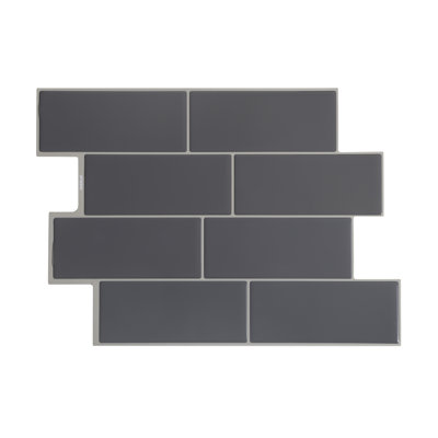 Kumail Plastic Peel and Stick Subway Tile