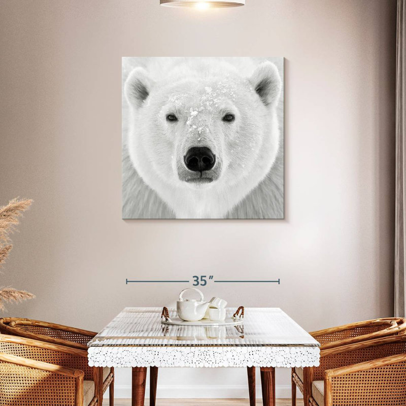 Crowle Polar Bear Face, 36" H x 36" W