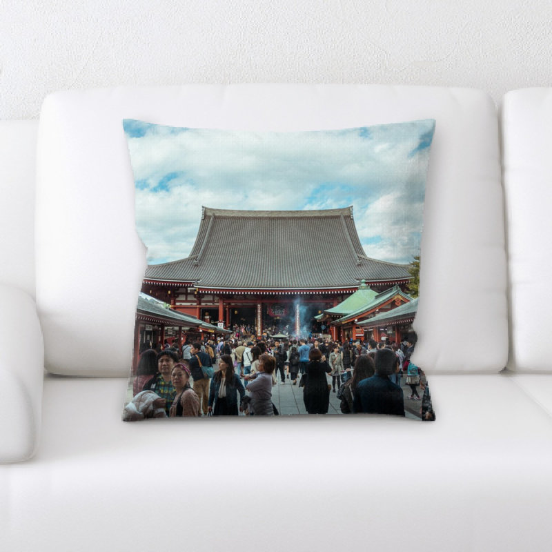 Street Life Microsuede Reversible Throw Pillow