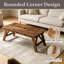 Table basse pliante Industrial Farmhouse, table basse portative sans assemblage avec structure triangulaire stable, petite table pliante compacte pour le salon, la chambre à coucher et les petits appartements-1732280125