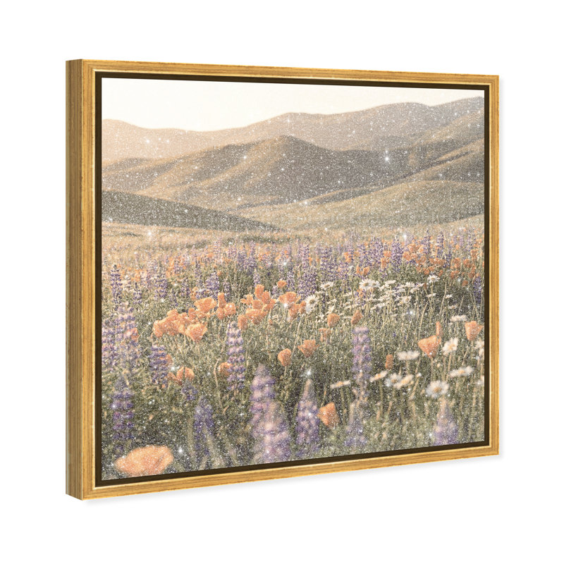 Lavender Hill Print by Oliver Gal, 17" H x 17" W, Gold Floater Frame
