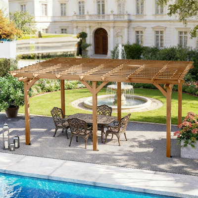 Pavillon de jardin en bois, treillis de pergola d'extérieur