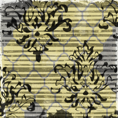 Deconstructed Damask II by Jennifer Goldberger - Wrapped Canvas Print