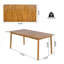 Table de salle à manger d'extérieur en bois d'acacia de L 67 po